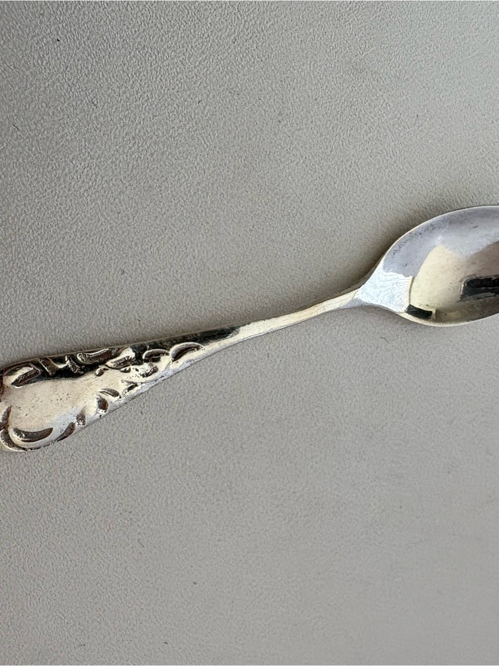 Ornate Silver Tone Decorative Teaspoon - Classic Flatware